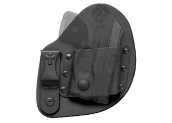 MicroClip IWB Concealed Carry Holster with Ruger LCP - Black Cowhide