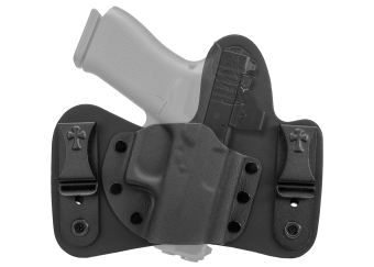 Minituck IWB Concealed Carry Holster with Springfield XDs - Black Cowhide