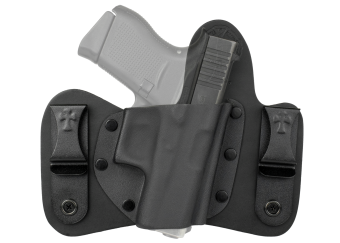 Minituck IWB Concealed Carry Holster with Springfield XDs - Black Cowhide